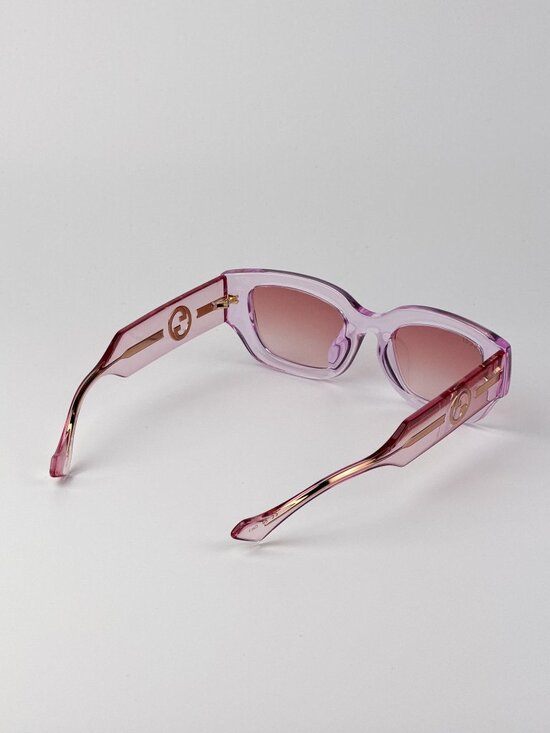 Gucci Women’s Sunglasses Transparent Pink Square Burgundy Gradient GG1558SK 003 main image 10